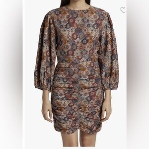 Rhode Resost Sasha Ruched Mini Dress Tabriz Medium